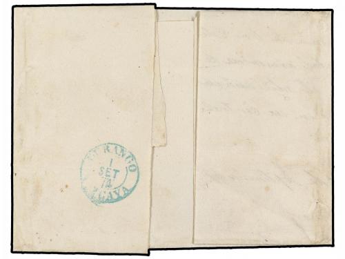 ✉ ESPAÑA. 1874. MUNDACA a DURANGO. Marca de cartería MUNDACA