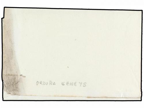 ✉ ESPAÑA. 1875. ORDUÑA a DURANGO. Marca de franquicia RECAUD