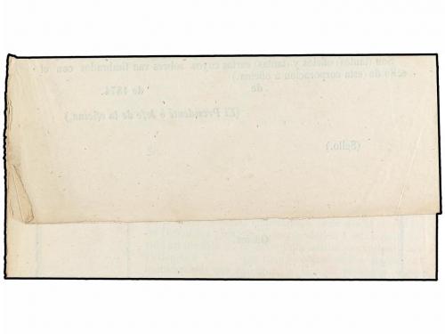 ✉ ESPAÑA. 1874. DURANGO a VALMASEDA. Franquicia DIRECCION GR