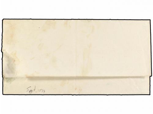 ✉ ESPAÑA. 1874. ECHAURI a VIDAURRETA. Franquicia EJERCITO RE