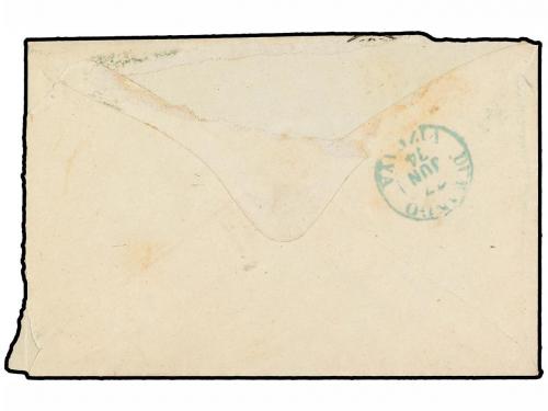 ✉ ESPAÑA. 1874. ZORNOZA a BAYONA. Marca de cartería ZORNOZA/