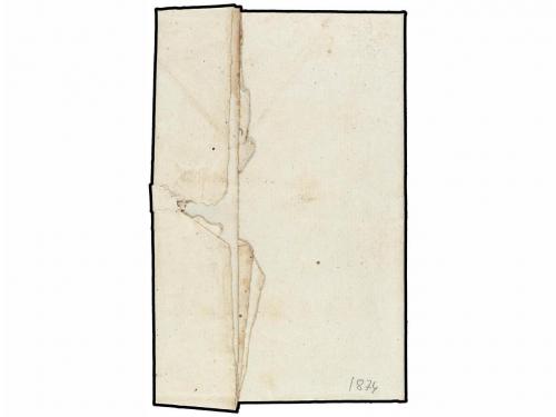 ✉ ESPAÑA. 1874. BUJAMA a BEASAIN. Marca de franquicia EJERCI