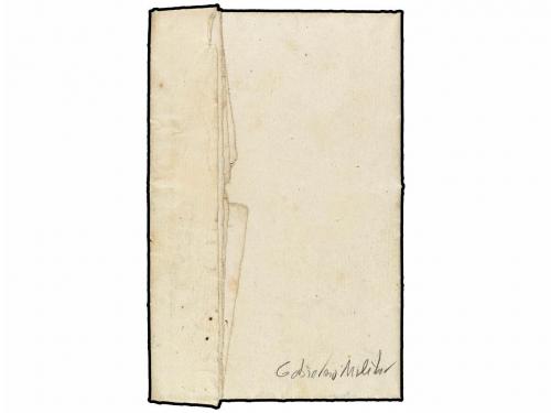 ✉ ESPAÑA. 1874. VILLARO a S. MIGUEL DE BASAURI. Marca de fra