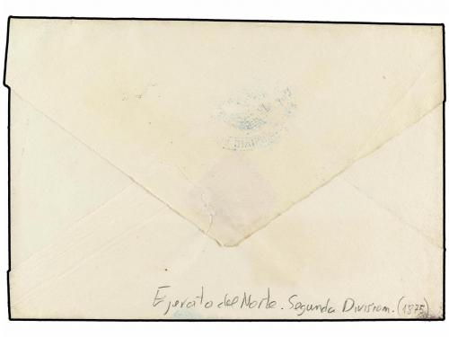 ✉ ESPAÑA. 1875. Sobre con la marca de franquicia EJERCITO DE
