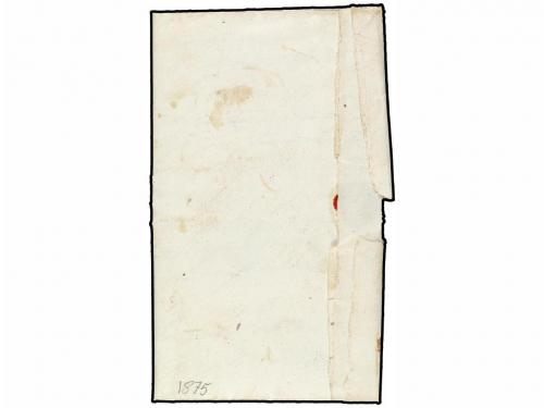 ✉ ESPAÑA. 1875. CRIPAS a LANCIEGO. Marca de franquicia PARTI