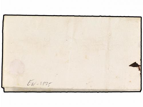 ✉ ESPAÑA. 1875. DICASTILLO a OTEIZA. Franquicia EJERCITO REA