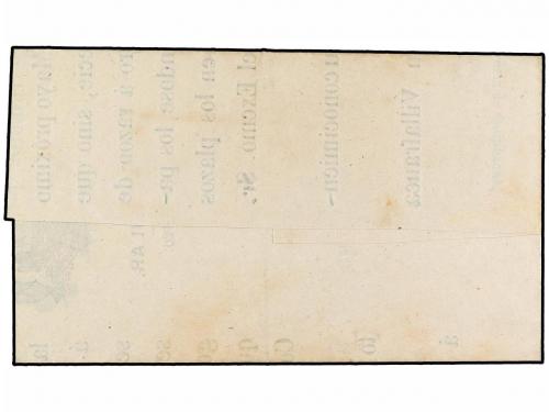 ✉ ESPAÑA. 1875. VILLAFRANCA a LEGARPIA. Circular impresa, ma