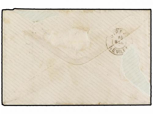 ✉ ESPAÑA. 1876. PAMPLONA a UTRERA. Franquicia EJERCITO DE LA