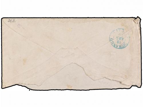 ✉ ESPAÑA. 1875. VALMASEDA a DURANGO. Franquicia DIOS PATRIA 