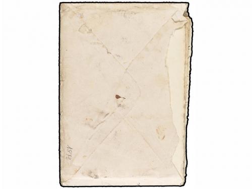 ✉ ESPAÑA. 1873. LUMBIER al VALLE DE LONGUIDA. Marca COMANDAN