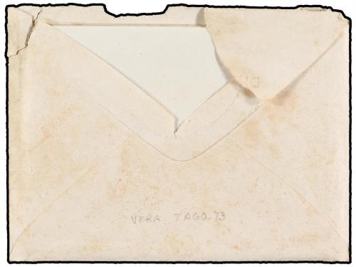 ✉ ESPAÑA. 1873. Sobre con texto impreso DIOS, PATRIA Y REY c