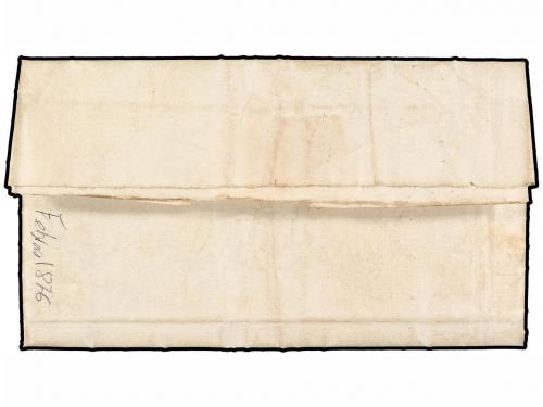 ✉ ESPAÑA. 1876. MUGAIN a LAROZ. Franquicia BATALLON INFANTA/