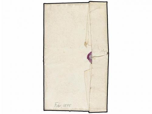 ✉ ESPAÑA. 1875. LARRAINZA a SANTISTEBAN. Franquicia DIOS PAT