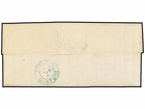 ✉ ESPAÑA. 1875. SOPUERTA a DURANGO. Marca de cartería SOPUER