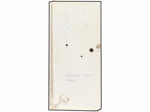 ✉ ESPAÑA. 1875. ALBOCACER (Valencia) a CULLA. Franquicia ADM