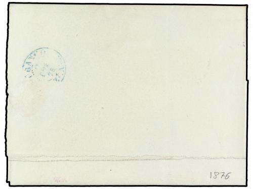 ✉ ESPAÑA. 1876. MUNGUIA a DURANGO. Marca de cartería MUNGIA/