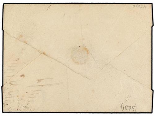 ✉ ESPAÑA. 1875. Sobre dirigido al Jefe del 9º BON DEL MAESTR