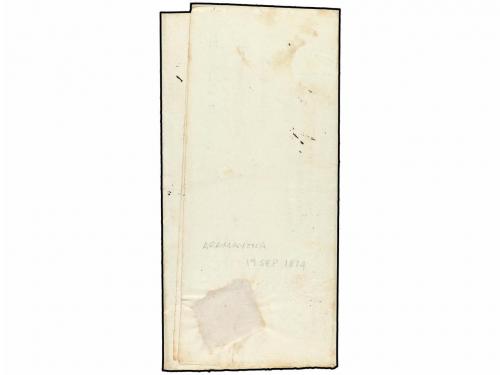 ✉ ESPAÑA. 1874. IBARRA DE ARAMAYONA a SALVATIERRA. Marca de 