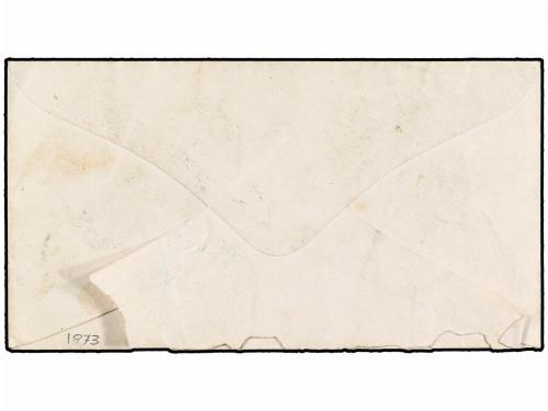 ✉ ESPAÑA. 1873. VERGARA a VERA. Franquicia DIOS PATRIA REY/R