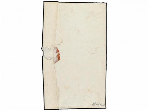 ✉ ESPAÑA. 1874. ARCENIAGA a OQUUENDO. Marca de franquicia CO