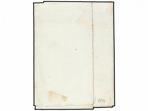 ✉ ESPAÑA. 1874. BARAMBIO a LEZAMA. Marca de franquicia COMAN