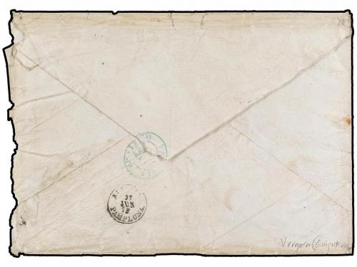 ✉ ESPAÑA. (1875 CA.). VERGARA a ESPELLA. Franquicia DIOS PAT