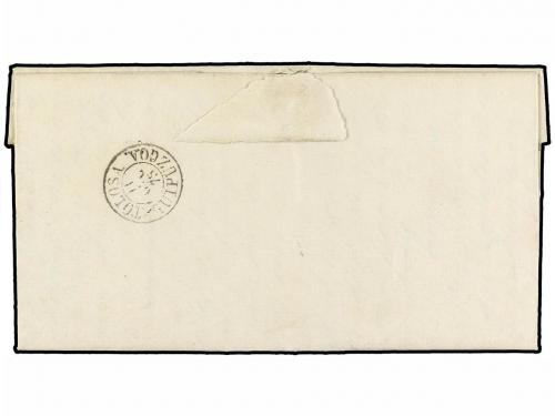 ✉ ESPAÑA. 1875. URNIETA a TOLOSA. Marca de franquicia ALCALD