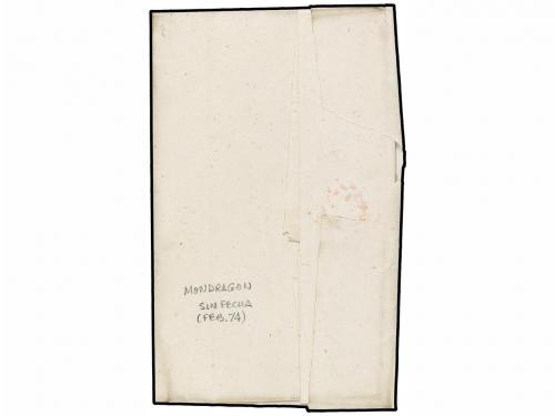 ✉ ESPAÑA. 1874. MONDRAGON a OÑATE. Marca de franquicia COMAN