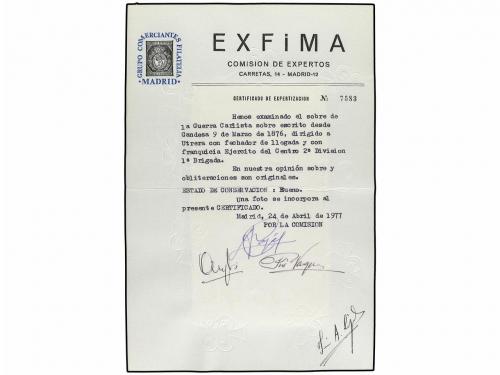 ✉ ESPAÑA. 1876. GANDESA a UTRERA. Franquicia EJERCITO DEL CE