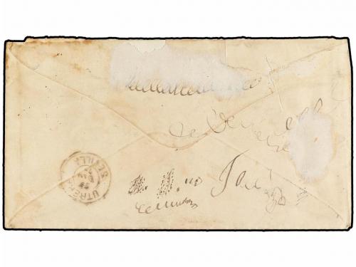 ✉ ESPAÑA. 1875. PAMPLONA a UTRERA. Franquicia EJERCITO DE OP