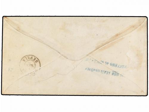 ✉ ESPAÑA. 1876. BILBAO a UTRERA. Franquicia ARTILLERIA 4º RE