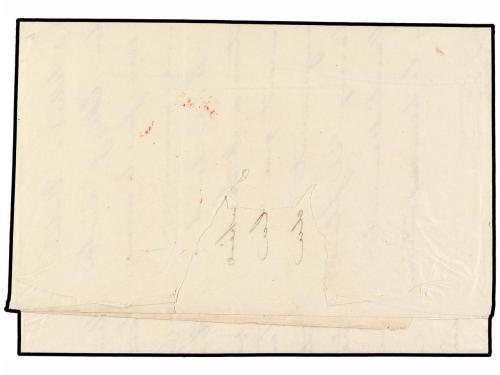 ✉ ESPAÑA. 1836 (25 Febrero). Carta completa enviada Carlos C