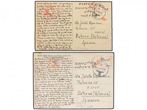 ✉ ESPAÑA GUERRA CIVIL. 1941-42. DIVISIÓN AZUL. Conjunto de t