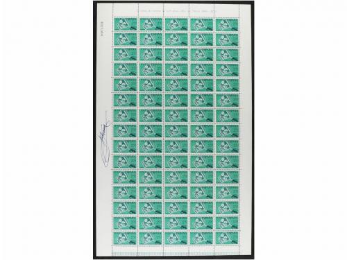 ESPAÑA. Conjunto de 16 hojas completas entre 1960 y 1970 inc