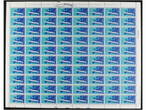 ESPAÑA. Conjunto de 16 hojas completas entre 1960 y 1970 inc