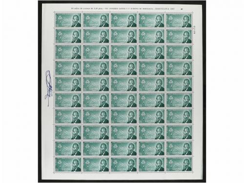 ESPAÑA. Conjunto de 16 hojas completas entre 1960 y 1970 inc