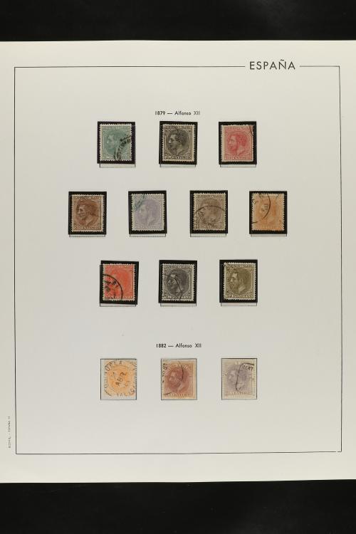 LOTES y COLECCIONES. ESPAÑA. Colección de 1850 a 1888 montad