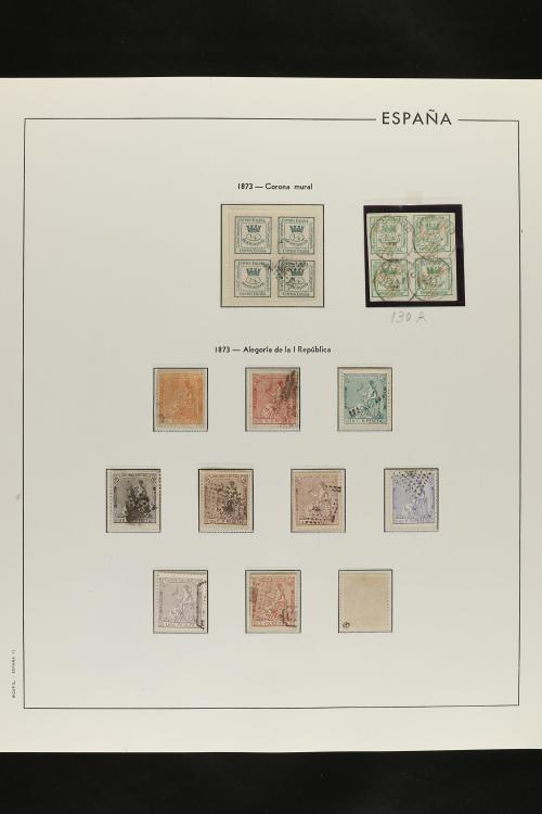 LOTES y COLECCIONES. ESPAÑA. Colección de 1850 a 1888 montad