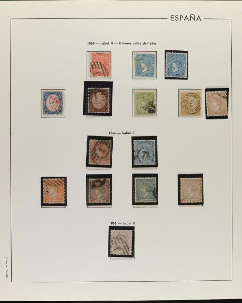 LOTES y COLECCIONES. ESPAÑA. Colección de 1850 a 1888 montad