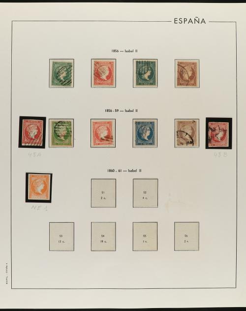 LOTES y COLECCIONES. ESPAÑA. Colección de 1850 a 1888 montad