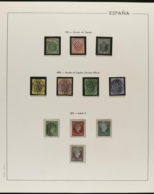 LOTES y COLECCIONES. ESPAÑA. Colección de 1850 a 1888 montad