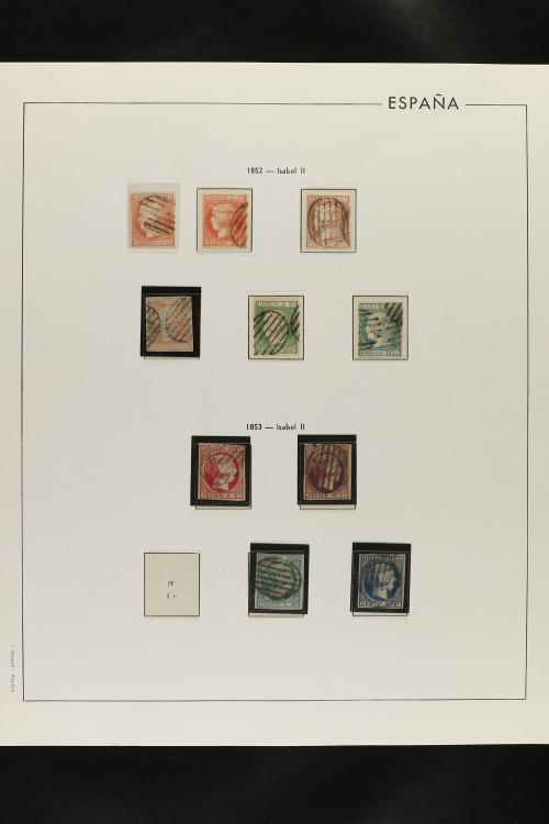 LOTES y COLECCIONES. ESPAÑA. Colección de 1850 a 1888 montad