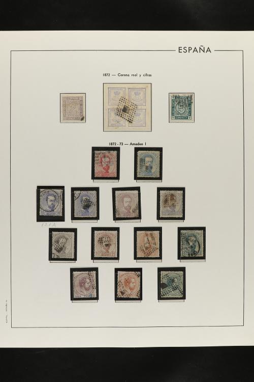 LOTES y COLECCIONES. ESPAÑA. Colección de 1850 a 1888 montad