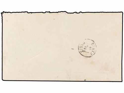 ✉ ESPAÑA. Ed. 141, 153. 1874. ESTRADA (Pontevedra) a CEUTA. 