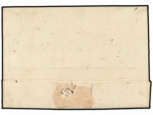✉ ESPAÑA: PREFILATELIA. 1780. RIBELLES a CALAF. Marca +/CATA
