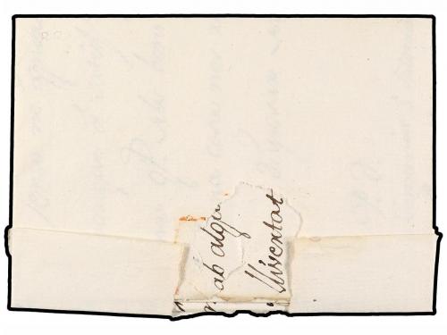 ✉ ESPAÑA: PREFILATELIA. 1789. BERGA a CALAF. Marca CATALUÑA 