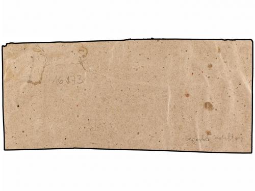 ✉ ESPAÑA. Ed. 279, 313. 1923. Etiqueta de Paquete Postal cir