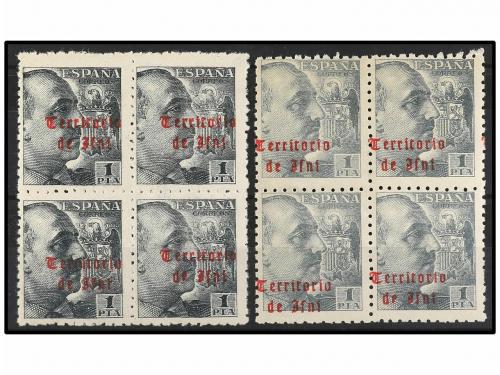 ** COLONIAS ESPAÑOLAS: IFNI. Ed. 51hdv. 1 pta. gris. Bloque 