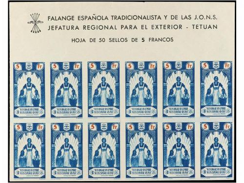 ** ESPAÑA GUERRA CIVIL. FALANGE ESPAÑOLA. TETUAN. 1 Fr. cast