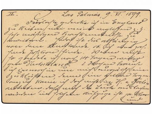 ✉ ESPAÑA ENTEROS POSTALES. 1899. ENTERO Postal de 5 cts. ver